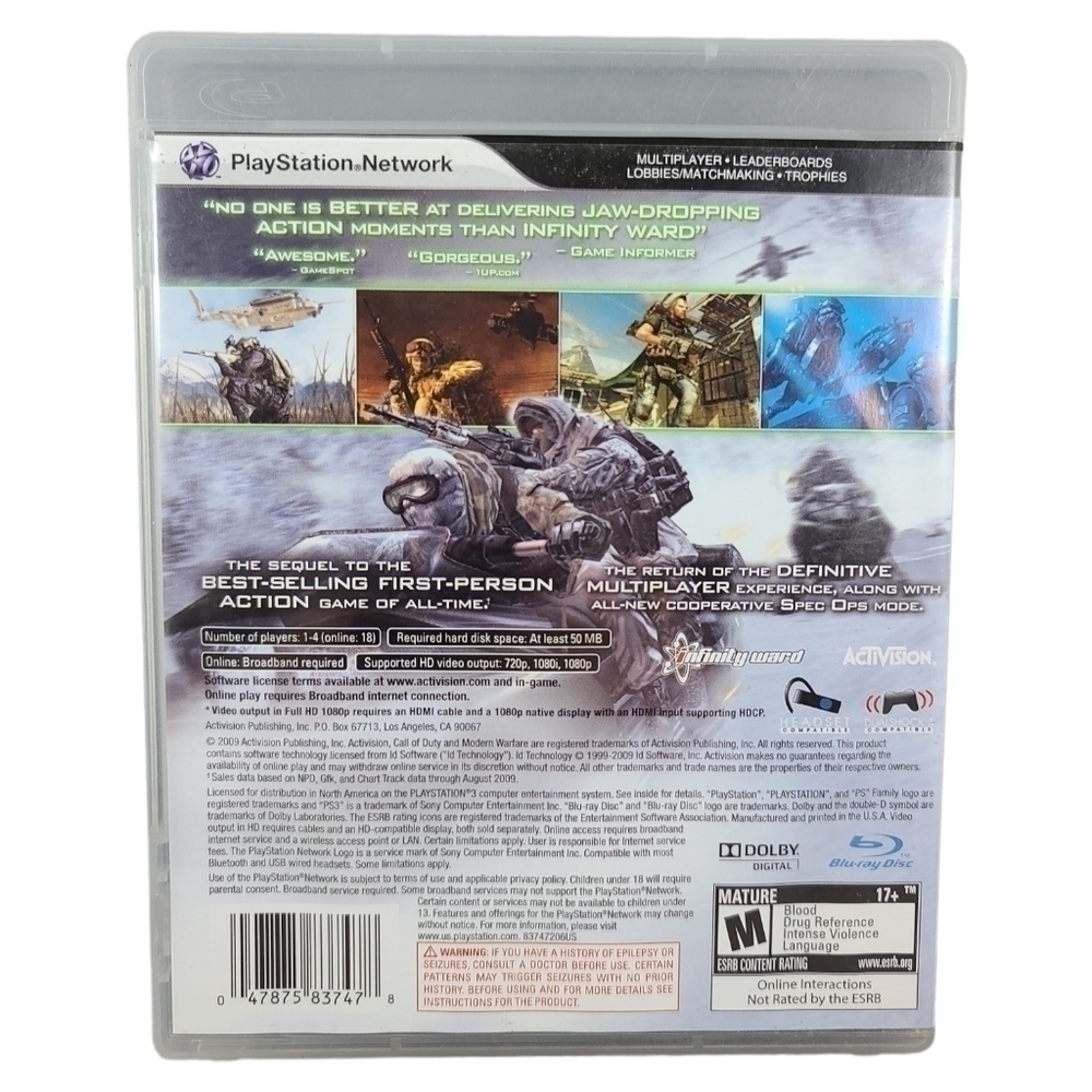 CALL Of Duty: Modern Warfare 2 – PS3 Playstation Video Game - Picture 2 of 4